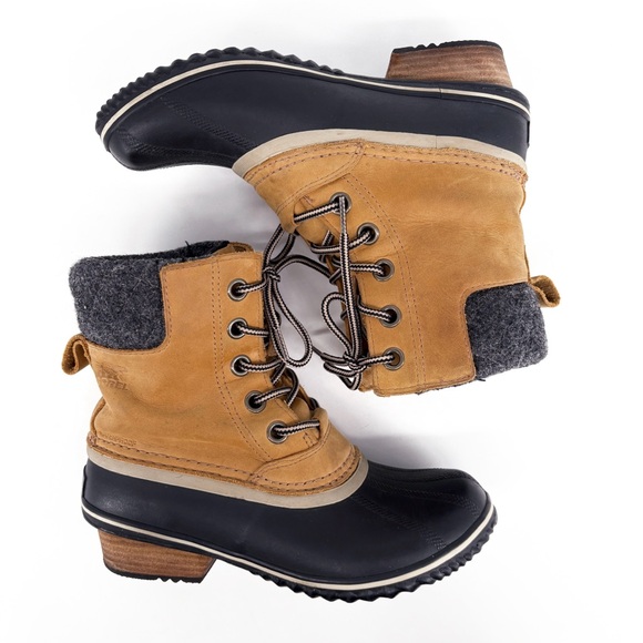 SOREL Slimpack II Lace Waterproof Boots in Elk Black 7.5 - Picture 9 of 16